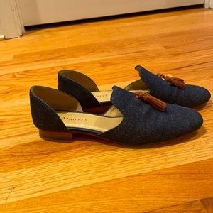 Talbots chambray D’Orsay flats, women’s 8